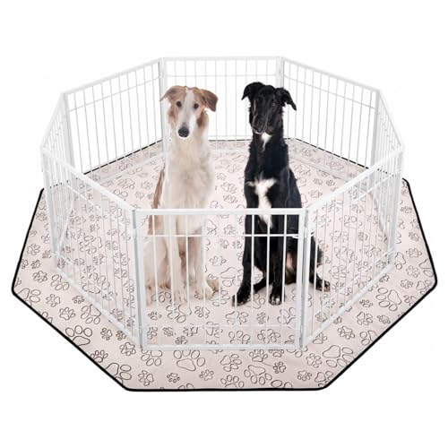 Reusable Puppy Pads, Washable Pee Pads, Leakproof 71"x 71" | Extra Large Absorbent Dog Pads With Waterproof Non-Slip Backing For 8 Panel Playpens, Kennels, Indoor Potty & Puppy Training - size: 71x71-Gray