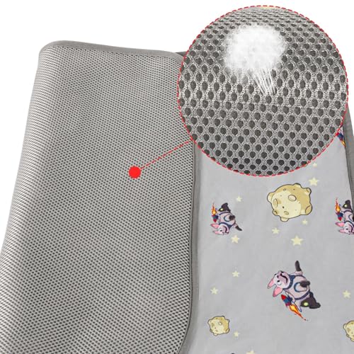 Summer Pet Cooling Mat - Cat Dog Cushion Pad Sleeping Cool Comfortable Soft for Pets Kids and Adults (Grey French Bulldog, S) - color: Grey French Bulldog, size: S: 15.5'' x 19.5''