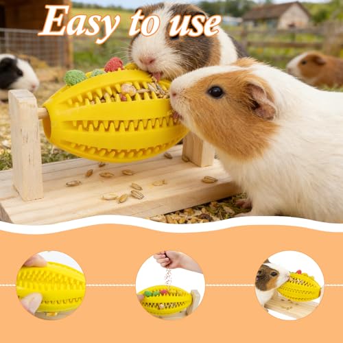 Hamster Enrichment Toys, Guinea Pig Rotating Foraging Toys Interactive Feed Game for Boredom, Food Hide Treat Dispenser Toys for Rat, Small Animal Cage Accessories for Syrian & Dwarf Hamsters
