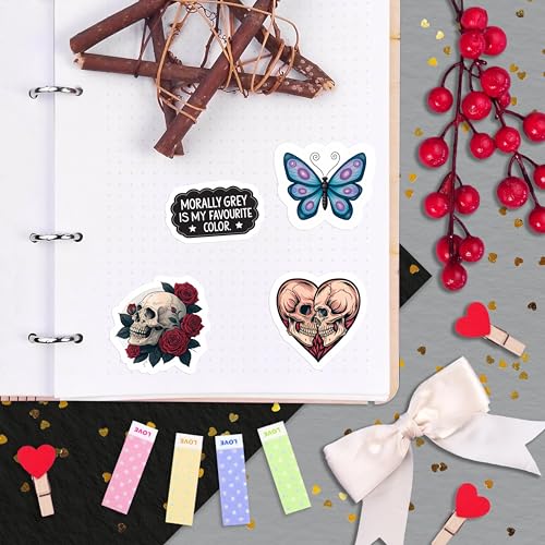 100Pcs Dark Romance Stickers for Water Bottle - Dark Book Stickers, Booktok Decals - Gifts for Book Lovers - color: Dark Romance Stickers