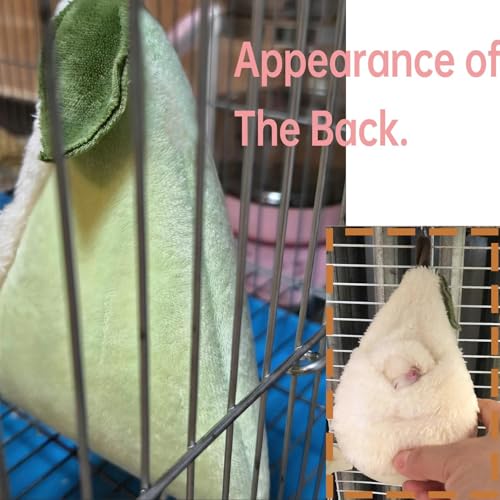 Pear-Shaped Hamster Pouch Bed - Plush Sugar Glider Hideout, Small Pet Habitat Decoration Cozy Cage Accessories for Mice, Gerbil, Golden Bear, Degu