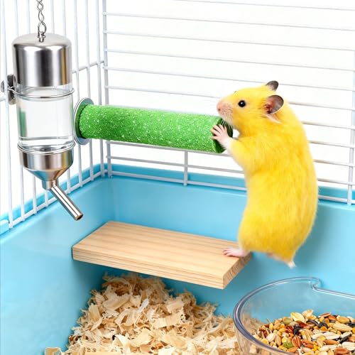 6 Pcs Wood Sugar Glider Toys, Small Animal Climbing Steps, Hamster Climbing Cage Steps, Sharpening Claws for Cages Suitable, Colorfu