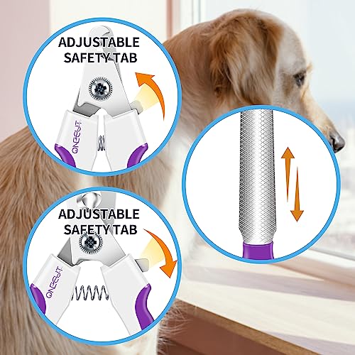 6" Dog Nail Clippers for Small, Medium and Large Breed Professional Pet Nail Trimmers -Suitable for Cats, Rabbits and Guinea Pigs with Safety Guard to Avoid Over Cutting (Pink) - color: Pink