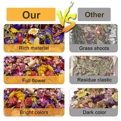 200G Hamster Bedding，Natural Flowers & Herbs Odor Control Dwarf Hamster Bedding Gerbil Bedding Robo Hamster Bedding Katy Hamster Bedding Hamster Habitat Decor Hamster Forage