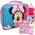 Minnie Mouse Lunchbox for Girls Bundle w/Insulated Lunch Bag + More | Soft Minnie Lunch Box Plus Minnie Water Bottle, Stickers, More - Minnie Mouse School Supplies