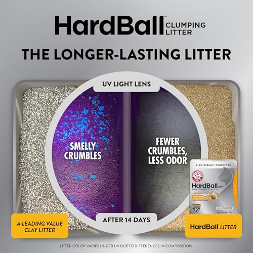 ARM & HAMMER HardBall Lightweight 5-in-1 Clumping Cat Litter, 24/7 Odor Control, Long-Lasting Non-Clay & 99.9% Dust-Free Multi-Cat Formula, Garden Bloom Scent, 8.5 Lbs - size: 8.5 LBs