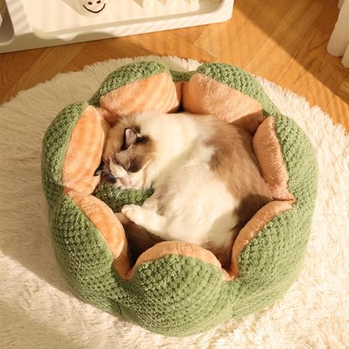CWV Cute Cat Beds Kitten Beds, Soft Small Dog Beds, Washable Pet Beds for Puppy and Kitty, Cactus Shape, 23 Inch - color: Green