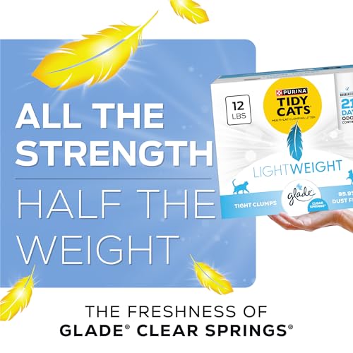 Purina Tidy Cats LightWeight With Glade Clear Springs Multi-Cat, Clumping, Low Dust, Scented Cat litter - 12 lb. Box - size: 12 Pound (Pack of 1)