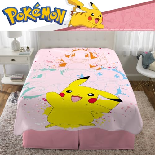 Pokemon Girl Pikachu Kids Bedding Super Soft Cozy Throw Blanket, 62 in x 90 in, (Officially Licensed Product) By Franco Kids - color: Pokemon Girl, size: 62 in x 90 in