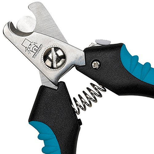 Master Grooming Tools Ergonomic Pro Nail Clippers — Professional Clippers for Trimming Pet Nails - Small, 5⅛",Black/Teal - size: Small