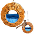 BNOSDM Sugar Glider Nest, Pet Glider Cage Sleep Nesting Squirrels Playing Hideout Hanging Hammock with Warm Cotton Pad Small Animal Cage Accessories for Marmosets, Rat (Double Holes) - color: 2.Double Vent Style
