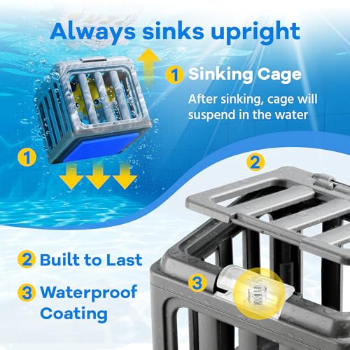 Funscape Kids Pool Diving Toy, Water Swimming Dive Game, Toddler Bath Toys | 6 Fish Cages 6 Floating Animals, Fun Swim Pool Game Outdoor Beach Lake Summer Party Gifts 3 4 5 6 7 8 10 12 Year Old Boy Girl