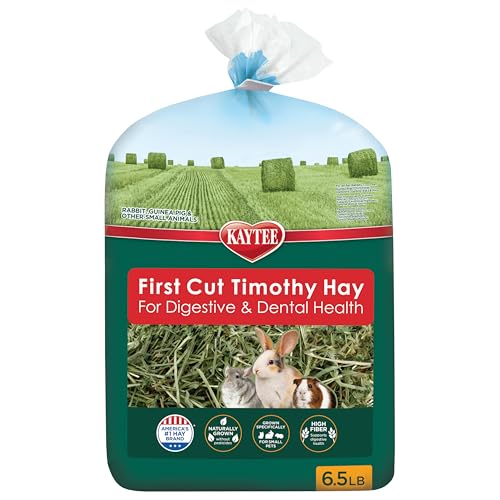 Kaytee First Cut Timothy Hay, High Fiber, Grown Specifically for Small Animals, Rabbits, Guinea Pigs, Chinchillas, 6.5 Pounds - style: 1st Cut Hay