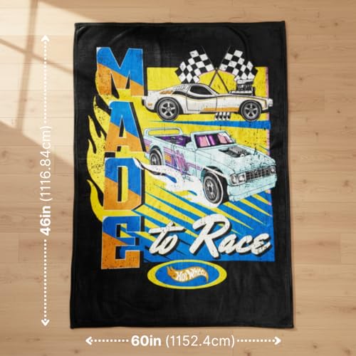 Hot Wheels Kids Bedding Super Soft Plush Throw Blanket, 46 in x 60 in, (Officially Licensed Product) by Franco - color: Hot Wheels - Made to Race, size: 46 in x 60 in