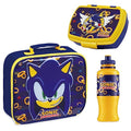 Get Trend Sonic the Hedgehog Kids Lunch Box 3 Pc Set Insulated Lunch Bag Snack Box 14.5 oz Water Bottle BPA Free School Travel Gamer Gifts for Boys Girls