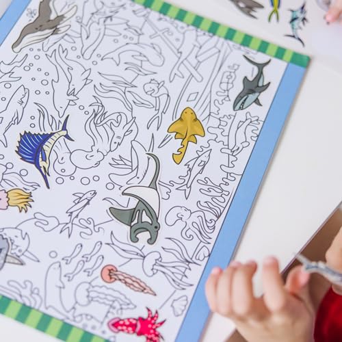 Melissa & Doug Seek & Find Sticker Pad – Animals, 400+ Stickers & 14 Scenes to Color, Search & Find Sticker Activity Pad for Coloring & Matching, Creative Learning Toys for Kids 4+ - FSC Certified