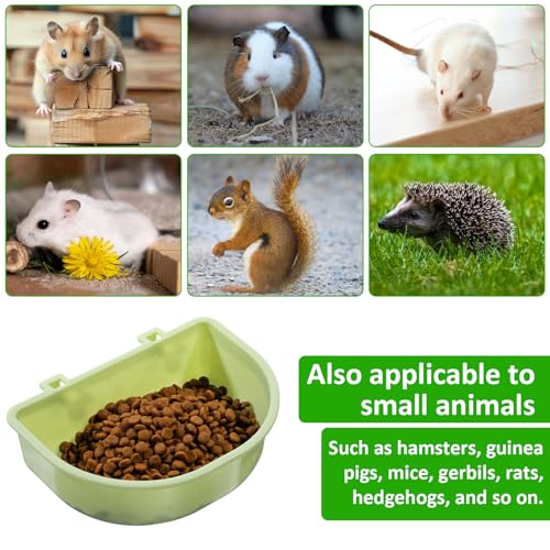 2 Pack Feeder, Hanging Food Bowl Feeder Food and Water Container for Wire Cage Feeding Dish Hanging Cups for Birds Hamsters Mice Rats Guinea Pig Small Pets