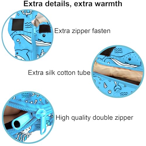 KidzAdventure Mummy Style 32 – 59F Kids Sleeping Bag with Pillow Sleeve, 4 Season, Lightweight and Backpacking Style, Ideal for Camping, Sleepover, Boys, Girls, and Youth - color: Aqua kids up to 4\'3"