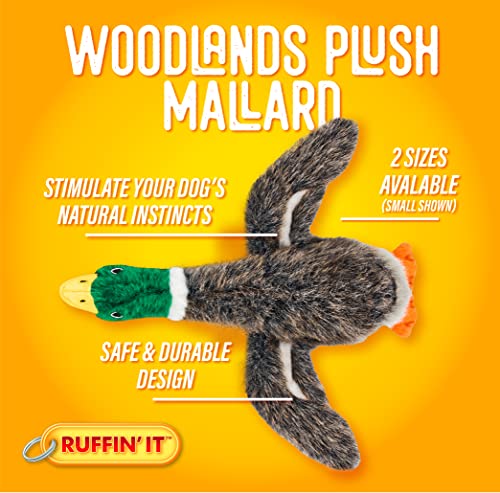 Ruffin' It Woodlands Mallard Stuffed Plush Dog Toy, Small - size: Small, style: Mallard Duck