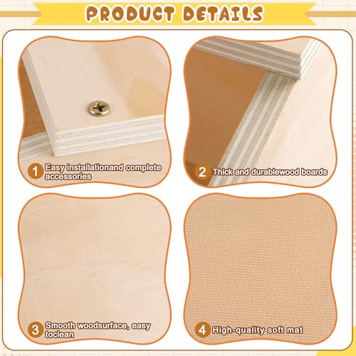 17"x12"x12" Wood Rabbit Nesting Box with Mat, Wooden Small Animal Hideout | for Breeding, Multi-Purpose Hutch for Rabbits, Chickens, Ducks, Guinea Pigs, Chinchillas and Birds & Other Small Animals