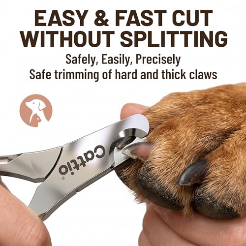 Dog Nail Clippers - All Steel Material, Built-in Spring,Heavy Duty Dog Nail Trimmer Full Metal Razor Sharp Professional for All Dogs Cats with Thick Toena,Dog Nail Trimmers - color: Dog Nail Clippers Set (Glossy)