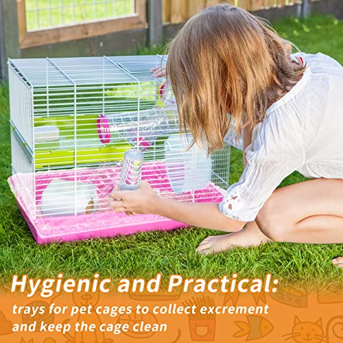 Tondiamo 50 Pcs Cage Liners for Small Animals Disposable Hamster Tray Clear Box Leak Proof Guinea Pig Cage Liner Bag Litter Toilet Film for Rabbit Bunny Hamster Hedgehog (Medium) - size: Medium
