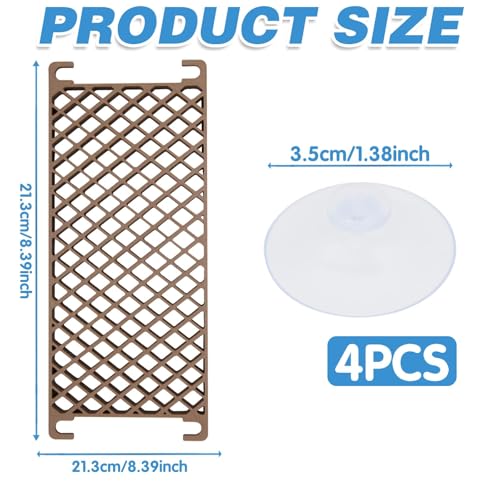 3D Printed Hermit Crab Ladder Toy - PLA Climbing Wall Accessory with 4Pcs Suction Cups for Reptile Habitat Decor, Tank, Aquarium Decoration & Small Animal Enrichment
