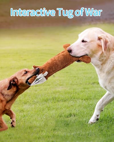 Dog Toys, Squeaky Plush No Stuffing Crinkle Dog Toy for Small Medium Large Dogs, [3 Pack] Interactive Puppy Teething Water Bottle Dog Chew Toy - style: Squirrel, Mouse, Fox