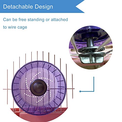 Hamster Exercise Wheel, Silent Spinner Hamster Running Wheels, Diameter 6.7 inch, Purple - color: Purple, size: 6.7 Inch