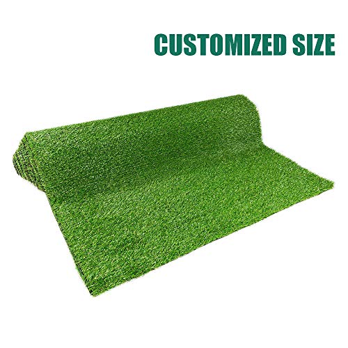 Artificial Grass Lawn Turf 0.8inch Realistic Synthetic Grass Mat, Indoor Outdoor Garden Lawn Landscape for Pets,Fake Faux Grass Rug with Drainage Holes - size: 1FTX30FT
