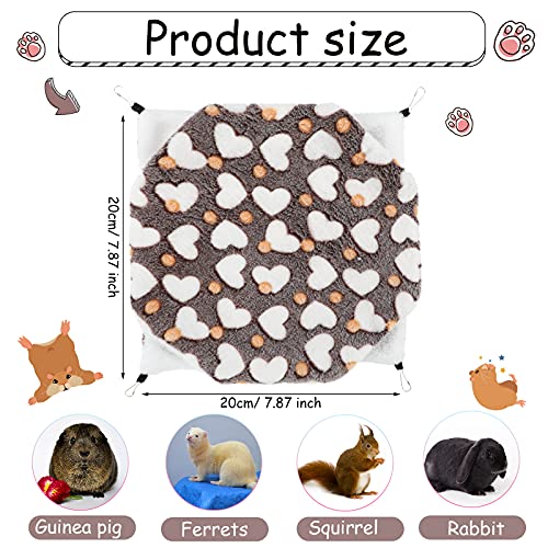 Boao 2 Pieces Hamster Hammock Hanging Pet Hammock Warm Bed House for Small Parrot Small Rat Sugar Glider Hamster Playing