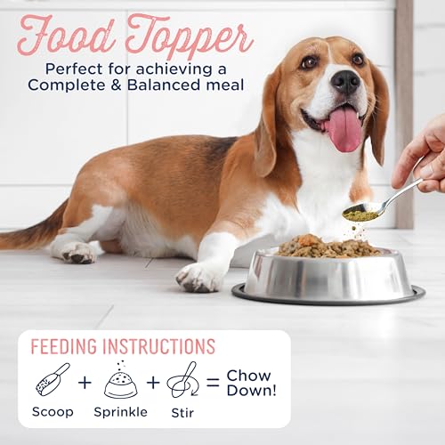 Side by Side Rabbit Bowl Booster - Cooling Freeze-Dried Dog Food Topper for All Breeds - Made with Nutrients & Whole Raw Foods Toppers for Dogs - No Artificial Additives or Fillers (4 oz, 2-Pack)