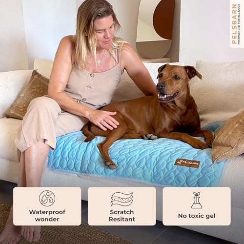 Dog Cooling Mat, Ice Silk Self-Cooling Pad, Light Blue, L - color: Light Blue, size: Large