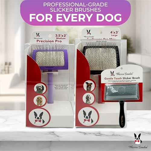 Warren London Precision Pro Medium Slicker Brush for Dogs & Long Coats - style: Precision Pro Medium