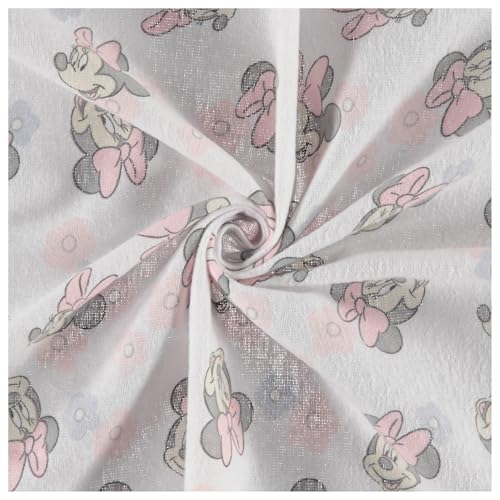Disney Baby 4-Pack Receiving Blankets — 100% Cotton Flannel, 28" x 28" — Available in Mickey, Minnie, Pooh, Stitch or Angel — Soft Swaddle, Burp & Stroller Blankets — Gift-Ready with Ribbon Bow - color: Minnie Mouse Simply Cute