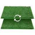 LOOBANI Dog Grass Pee Pads, 18.1x23.1in Artificial Grass Pad for Potty Tray | 2 Pack, Hemmed Edge, Fake Grass for Dogs to Pee On, Washable, Replacement Turf, Outdoor Indoor Pee Grass Patch, Easy to Clean - size: 18.1*23.1 inch