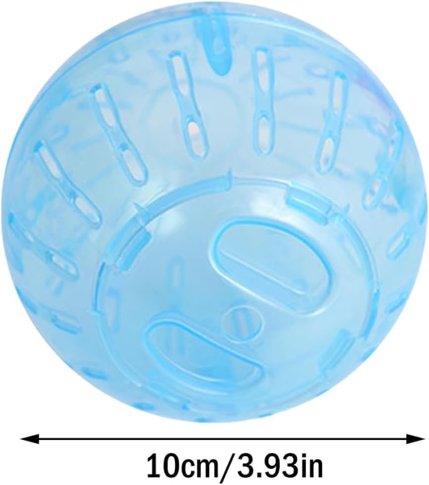 2Pcs Blue and Pink Rotundity Hamster Balls Hamster Ball Transparent Dwarf Exercise Balls Running Wheel Gerbil, Running,Small Animals Silent Motion Wheel Portable and Compact Supplies