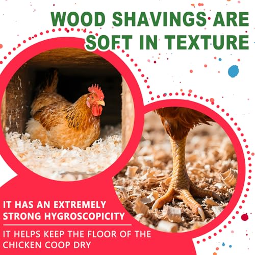 Pine Shavings | Wood Shavings | Chicken Coop Bedding | All Natural | Chicken Coop | Chickens Bedding | Pet Beddings | Small Animal Beddings | Odor Contro (6 LB) - size: 6 LB