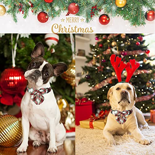 ARING PET Christmas Dog Collar, Cute Xmas Pet Collar with Sailor Bowtie Red and Green Plaid Bow Tie Collars with Metal Buckle for Puppy Small Medium Large Boy Girl Dogs-XS - color: Christmas-Sailor Plaid, size: X-Small (Pack of 1)