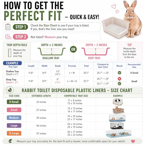 Disposable 50 pcs Small Animal Cage Liners | Rabbit Tray Film Liner Bunny Litter Pan Bags Guinea Pig Cage Toilet Plastic Film for Bird Hamster Chinchilla Hedgehog - size: Small - L+W ＜ 27''