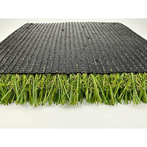 KuGuo Artificial Grass Mat, 12 x 12 in, Buffalo Grass | Flexible turf square for pet areas, crafts, plant displays and tabletop décor, trim to fit for indoor or outdoor projects