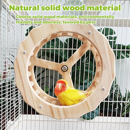 Bird Stand Perch Toy,Interactive Rocking Parakeet Toy and Perch, Wooden Exercise Wheel Cockatiel Toy, Intelligence Puzzle Enrichment Toys,Bird Playground Play Stands for Conure Budgie(D) - color: E