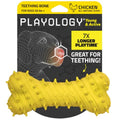 Playology Puppy Teething Bone Dog Chew Toy - Jumbo, Chicken Scent | Great For Puppies and Young Dogs, Teeting Nubs Soothe Gums, Durable Rubber, Large Breed - size: Jumbo, style: Chicken