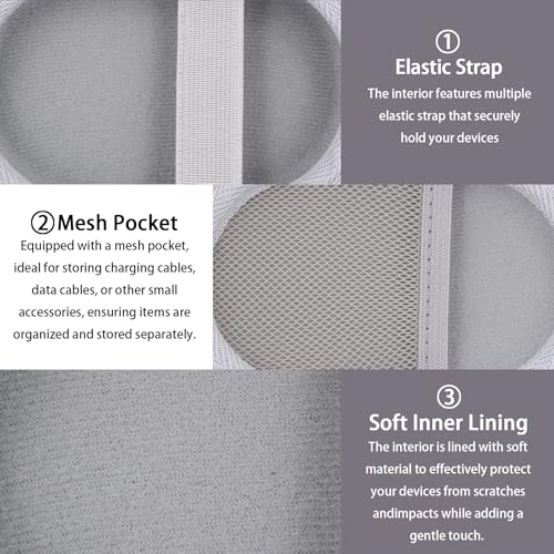 co2CREA Hard Case for Logitech Pebble M350/M350s/M355/i345 Mouse, Off White | Travel Protection, Soft Anti-Static Lining, Hard EVA Shell, Shockproof Dustproof Water Resistant - color: Off White Case