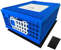 Poultry Carrier Crate 3 Doors with a Mess-Free Protective Pad, Durable Poultry Transport Cage for Chickens, Quail, Birds, Rabbits, Ducks