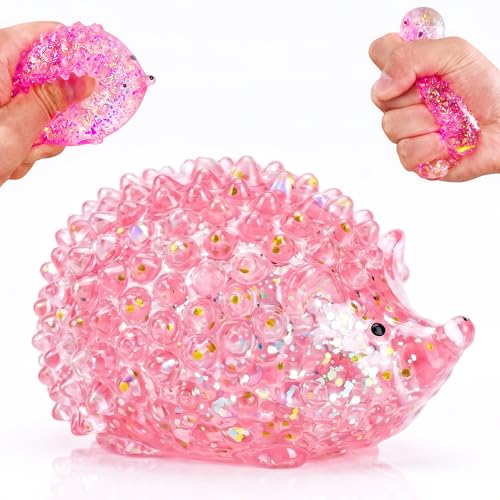 1Pcs Pink Hedgehog Stress Relief Squishy Ball, Squishy Hedgehog Stress Ball | Soft Sensory Hedgehog Squishy Ball with Cute Hedgehog Shape, Durable Squishy Squeeze Ball for Home Workplace Casual Daily Use - color: Pink