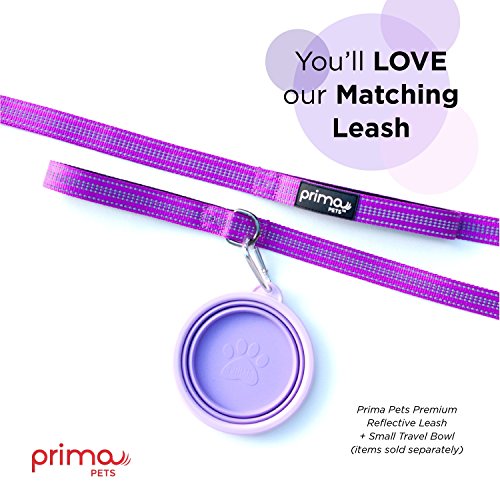 Prima Pet Collapsible Silicone Food and Water Travel Bowl with Clip for Dog and Cat, Small (1.5 Cups) - color: PURPLE, size: SMALL (1.5 CUPS)