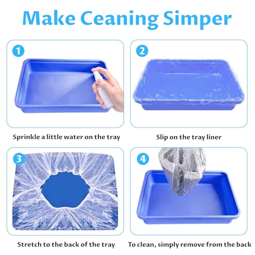 Disposable small animal cage liner, plastic liner covers 15x9, 8X12,13x11, 14x12 inches, suitable for rabbits, birds, guinea pigs, and chinchillas. 3-Second Quick Clean (100).