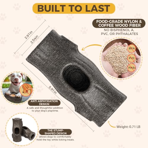 Mankoda Dog Frozen Treat Toy to Keep Them Busy - Chew for Medium/Large Dogs | Heavy Duty Indestructible Toy for Aggressive Chewer, Interactive Puzzle, Fillable Lick Toy with Frozen Mold, Boredom&Anxiety - color: Brown-1 Pack