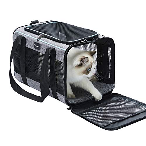 Vceoa 19"x12"x12" Pet Carrier for Cats | Toy of Fabric Pet Home - size: 19.0"L x 12.0"W x 12.0"H